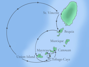 Itinerary Map Islands Of Rich and Famous
